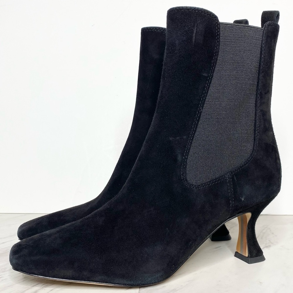 Sam Edelman Lani Chelsea Black Suede Bootie 7 1/2